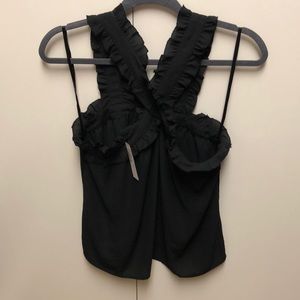 J. Crew ruffled sleeveless top